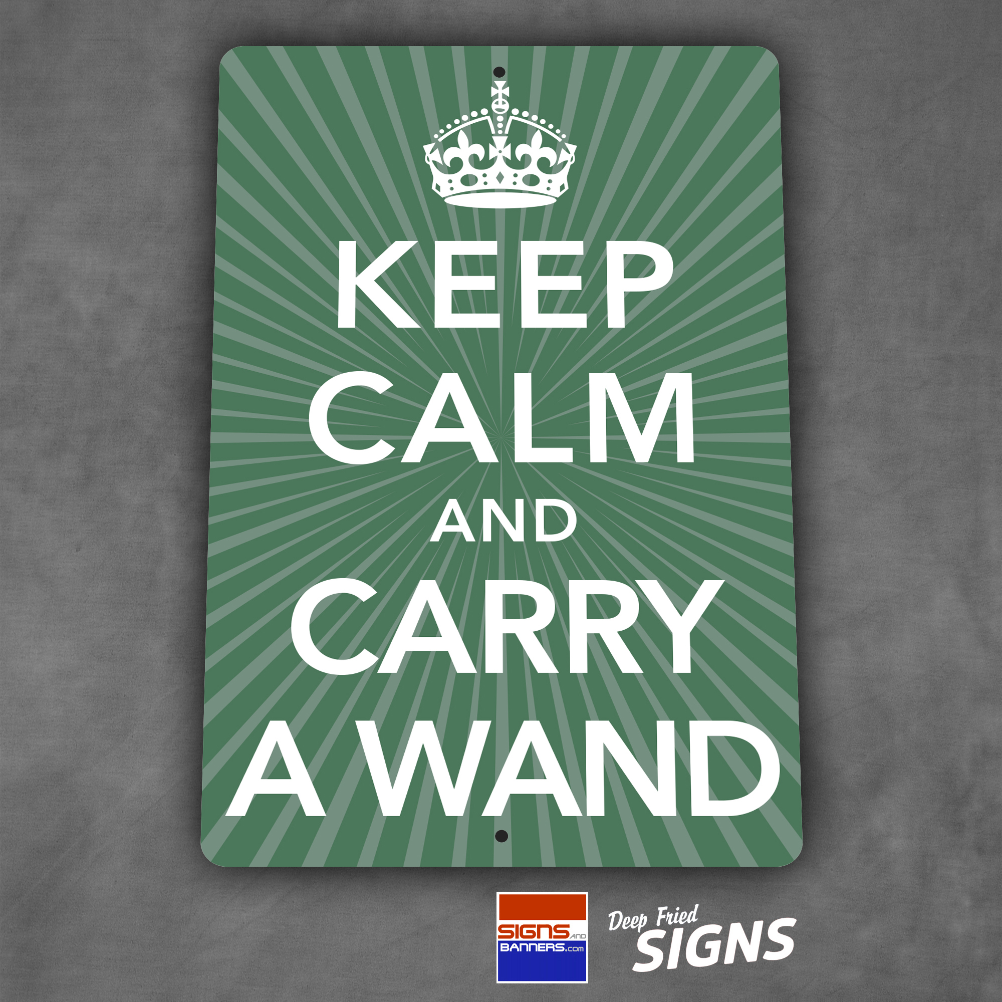 Keep Calm and Carry a Wand - Green